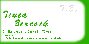 timea bercsik business card