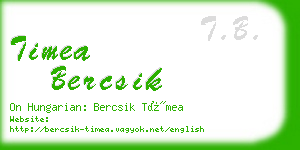 timea bercsik business card